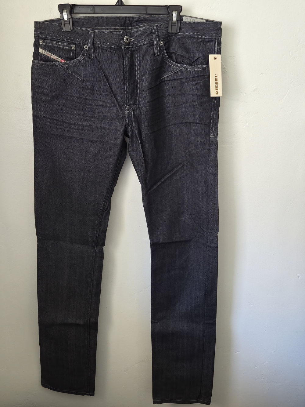 Diesel Men’s Slim Straight Jeans in Black Wash
